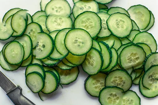 Cucumber, Slices, Fresh, Food, Healthy
